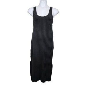 Aerie Womens Offline Slate Grey OG Groove Ribbed Tank Midi Dress Size M NWT